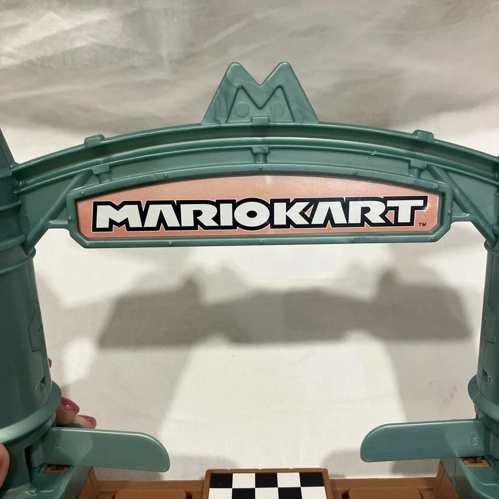 Mario Kart Hot Wheels Circuit Replacement Track Parts And Finish Line With Flags